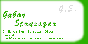 gabor strasszer business card